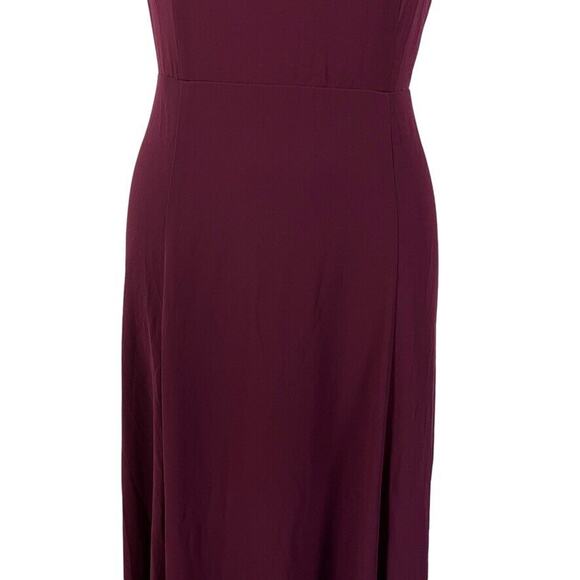 Show Me Your Mumu Womens Formal Jenn Maxi Dress Merlot Chiffon Belted NWT sz L - Picture 6 of 16